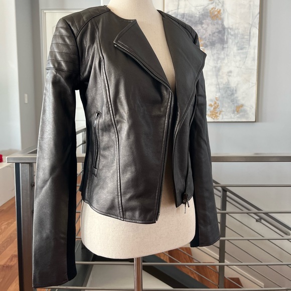 Bailey 44 Jackets & Blazers - Bailey 44 Gunmetal Knox Faux Leather Jacket, Size 0